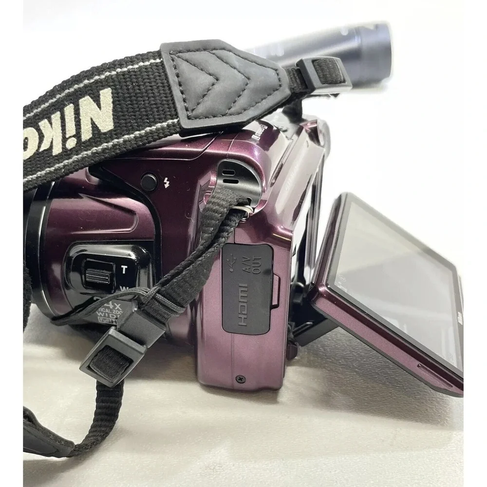 Nikon COOLPIX L830 16.0MP 34x Zoom Camera Plum W/ Bag Purple Excellent Condition